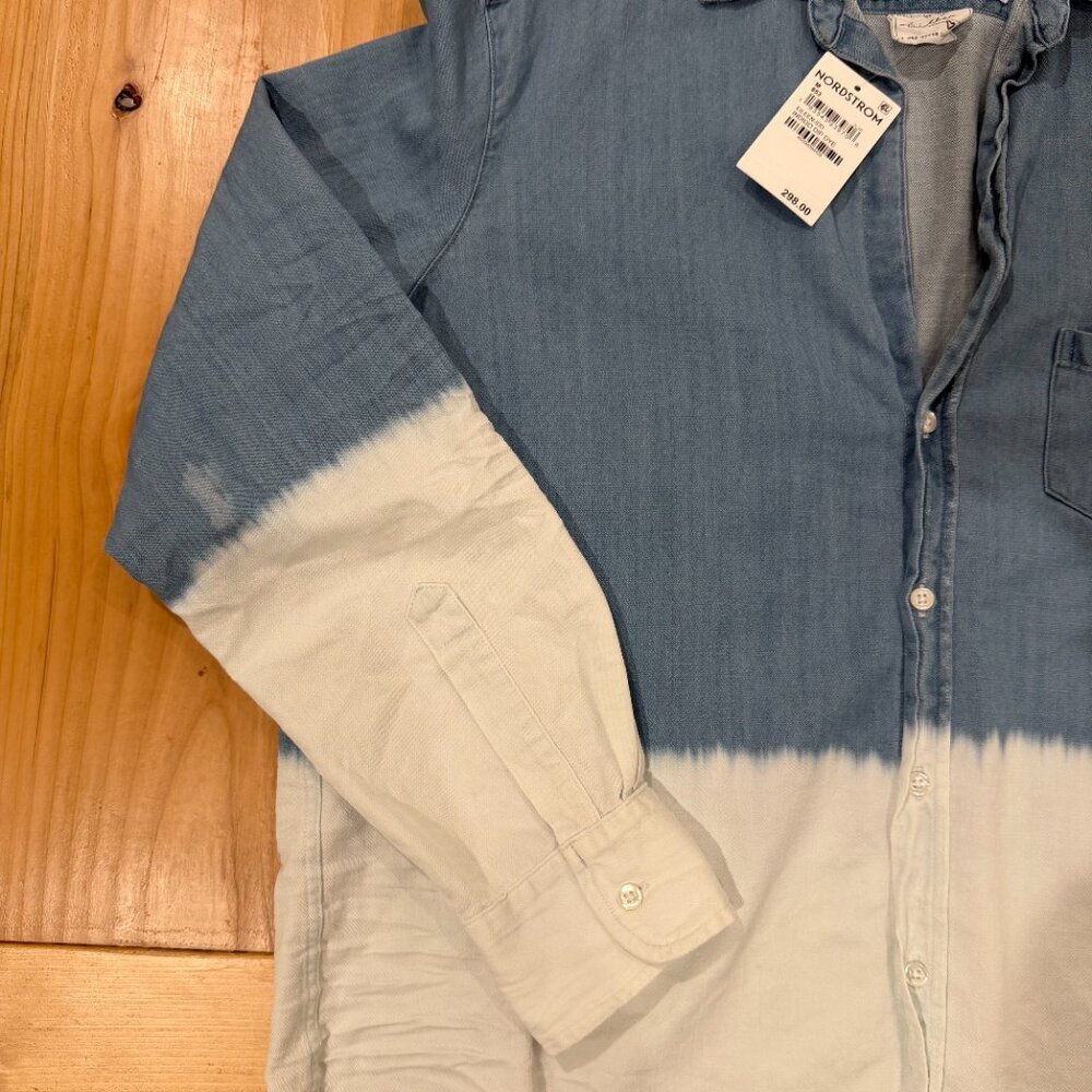 Frank & Eileen Dip-Dye Chambray Button-Up Shirt - Size M - Picture 3 of 5